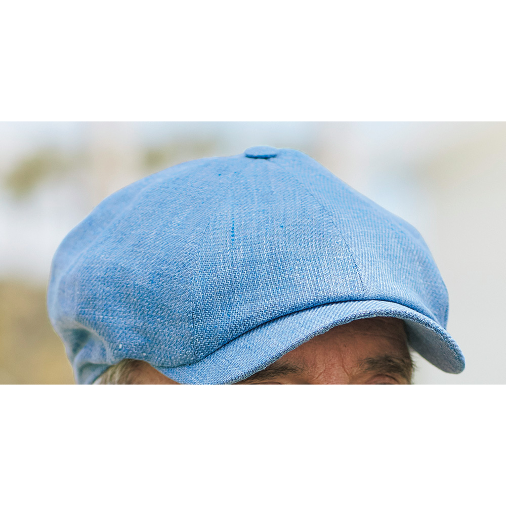 大人のリネンコットンニュースボーイキャップ