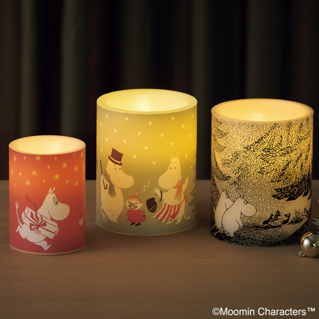 ムーミンデザインLEDキャンドル／3種セット