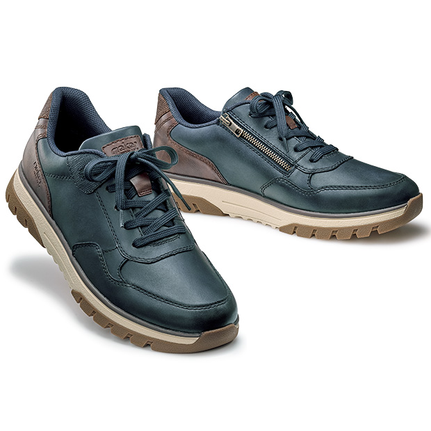 レザーサイドファスナースニーカー