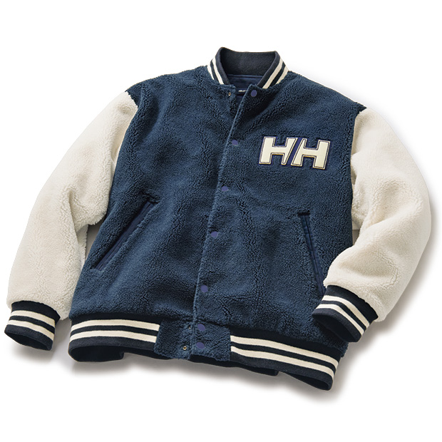 ファイバーパイルリバーシブルバーシティージャケット