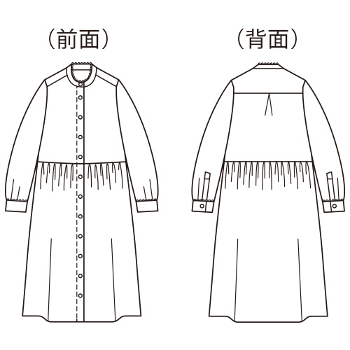 コーデュロイプリントワンピース