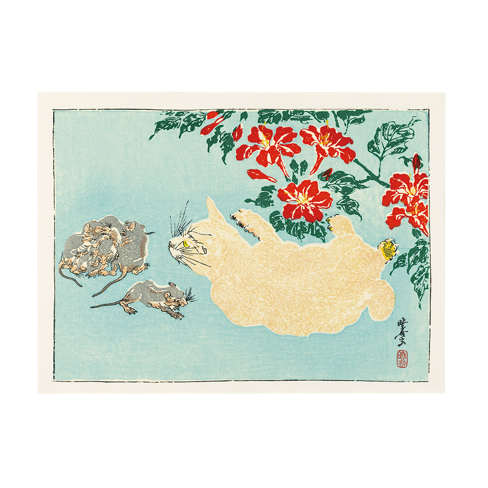 河鍋暁斎「暁斎楽画」（木版画）