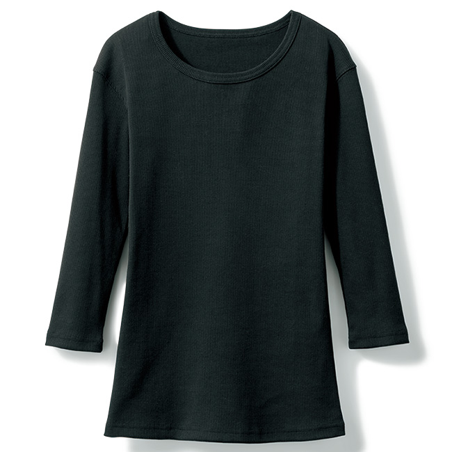 コットンテレコ･七分袖プルオーバー