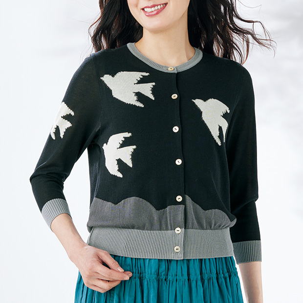 七分袖カーディガン