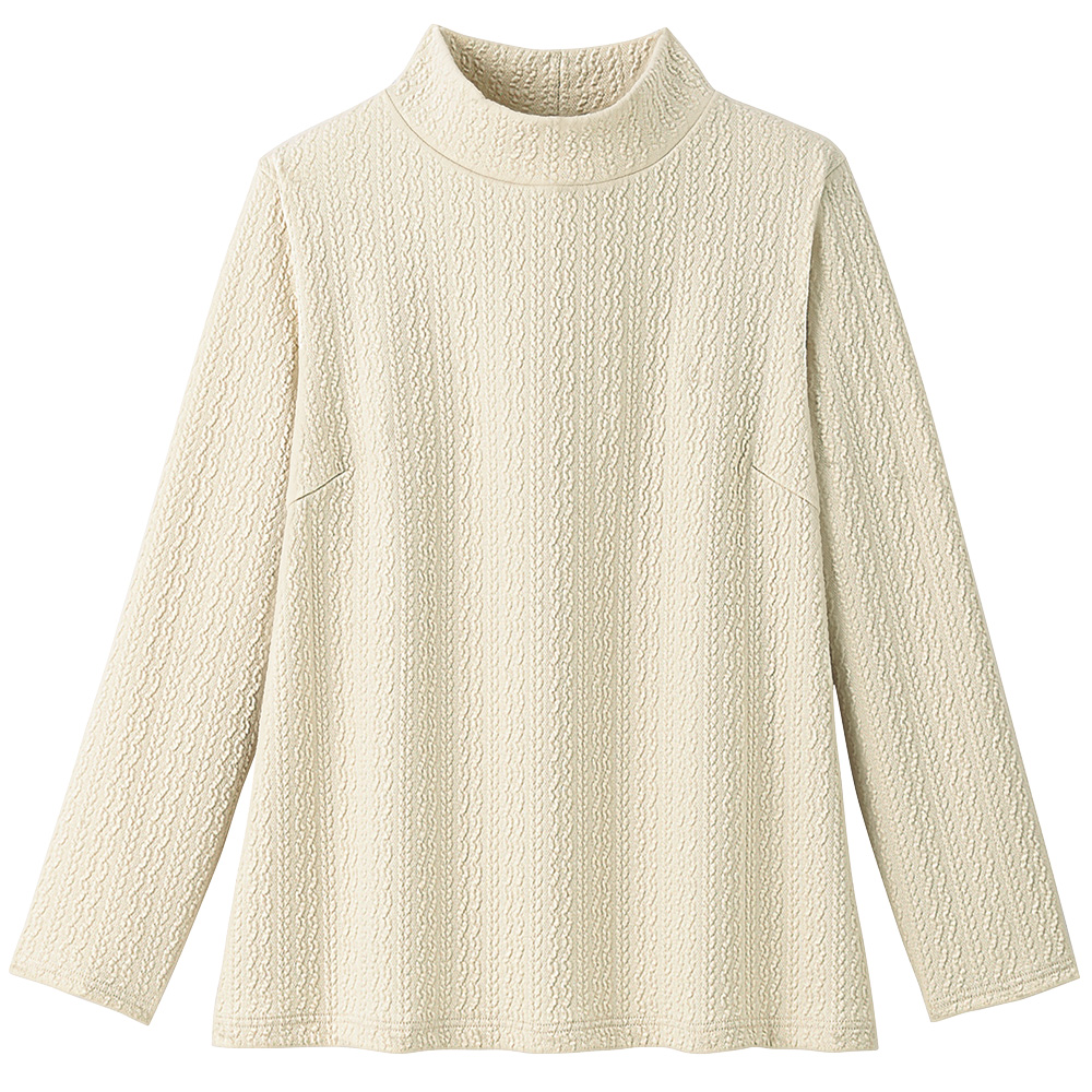 ふくれ織り風ジャカードプルオーバー／MP、LPサイズ