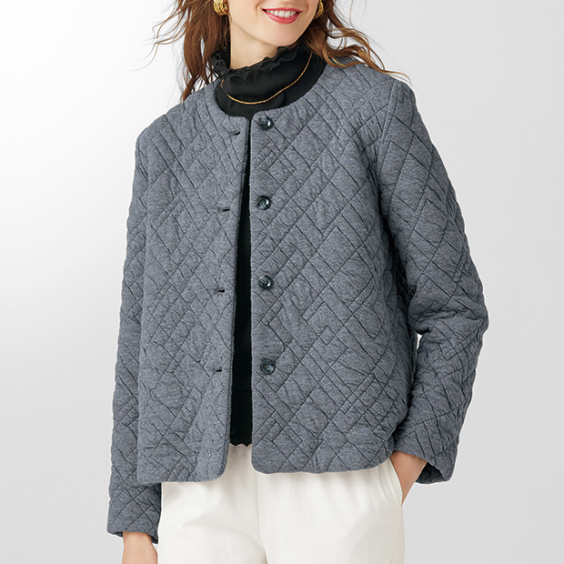 キルト風ストレッチジャケット