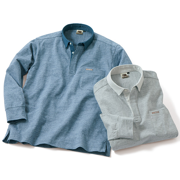 スラブ調度詰め天竺･大人のこだわりラガーシャツ