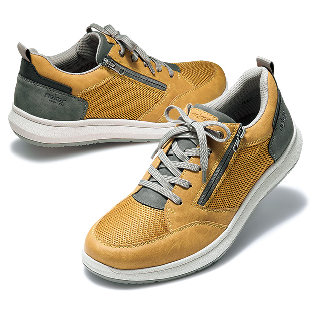 サイドファスナーメッシュ使いスニーカー