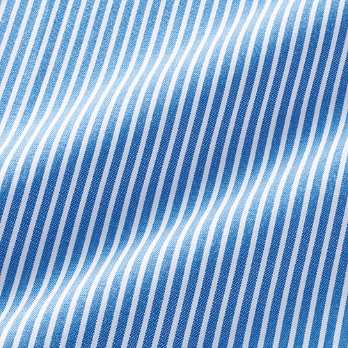 80番手オックスフォードストライプ長袖シャツ