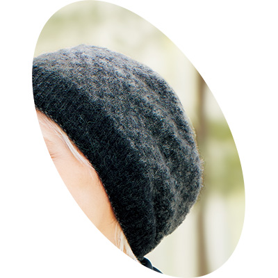 アルパカ混ジャカードニット帽子