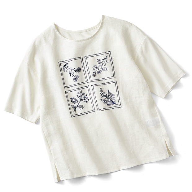 花切手刺しゅうプルオーバー