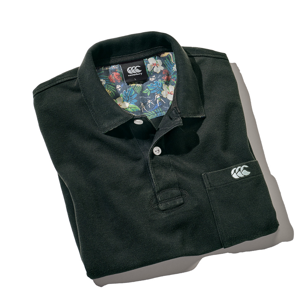 フェードカラー･七分袖ラガーポロシャツ