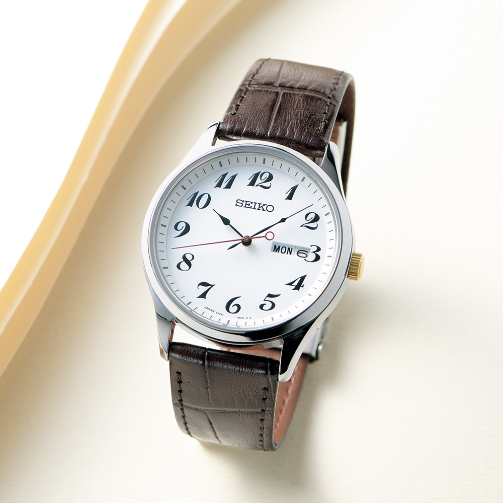 オリジナル･ソーラー腕時計／ブラウンベルト