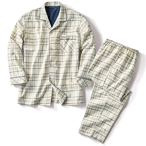 肩まで暖か･コットンビエラチェックパジャマ