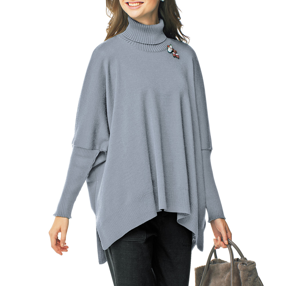 洗えるウール混リラックスプルオーバー