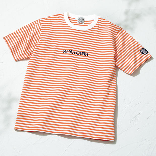 刺しゅうデザインボーダーTシャツ