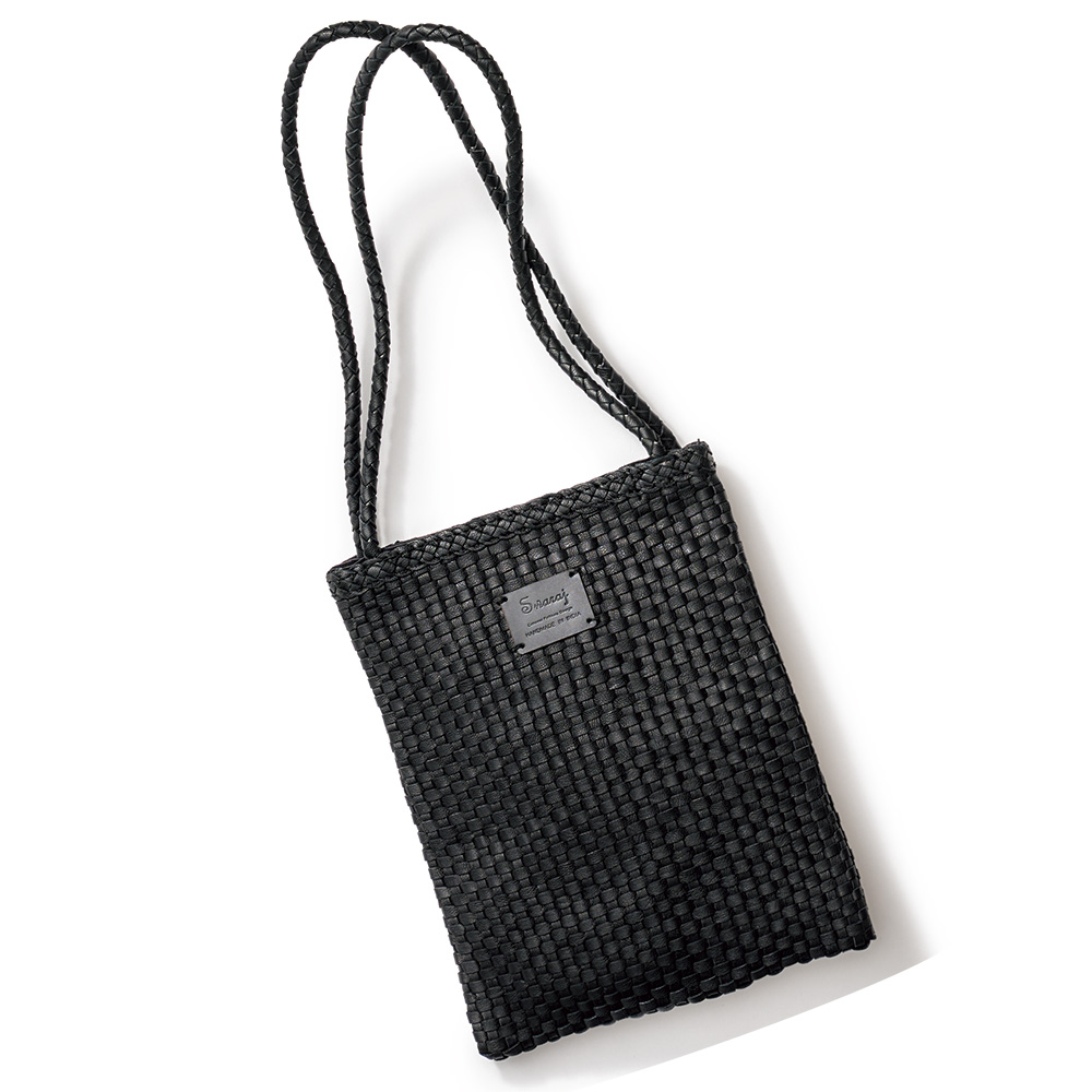 手編みのゴートレザーバッグ