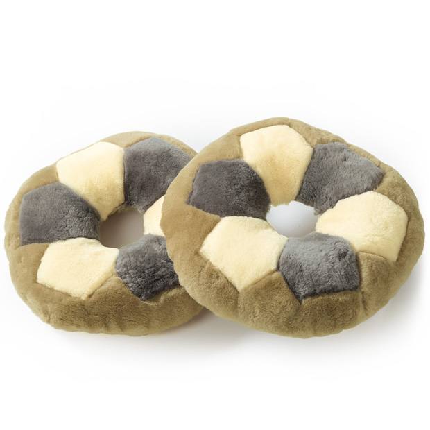 ムートン円座クッション／同色2個セット