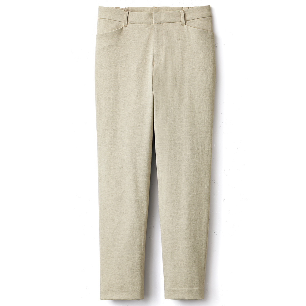 綿混テーパードパンツ