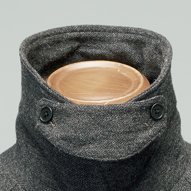 ビッグシルエット・ツイード調ロングコート