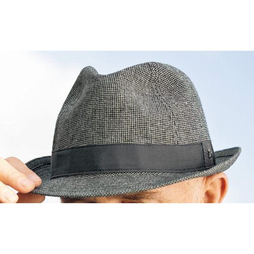 リネンコットンの中折れハット