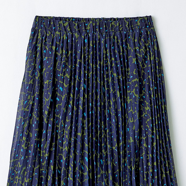 プリントプリーツスカート
