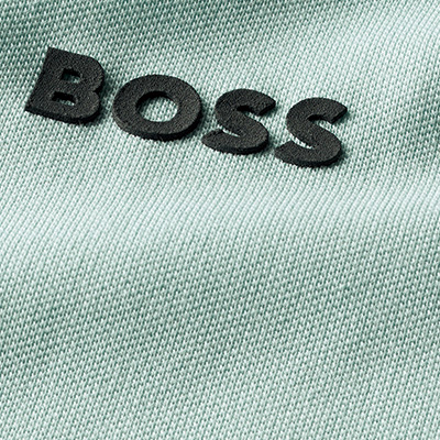 ピマコットン混･ハーフジップ半袖ポロシャツ