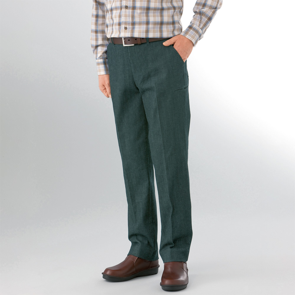 江戸黒染めデニムのイージーパンツ/10オンス