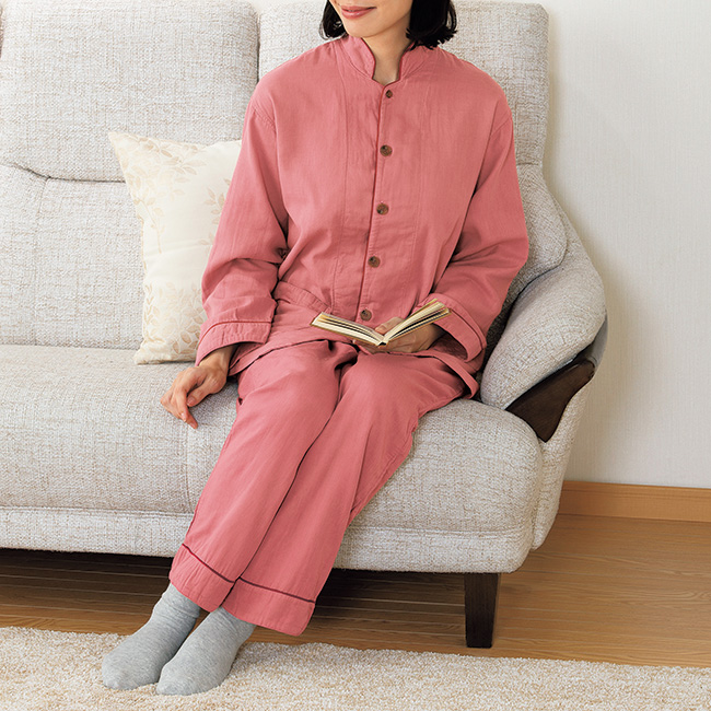 染めにこだわった2重ガーゼパジャマ男女兼用