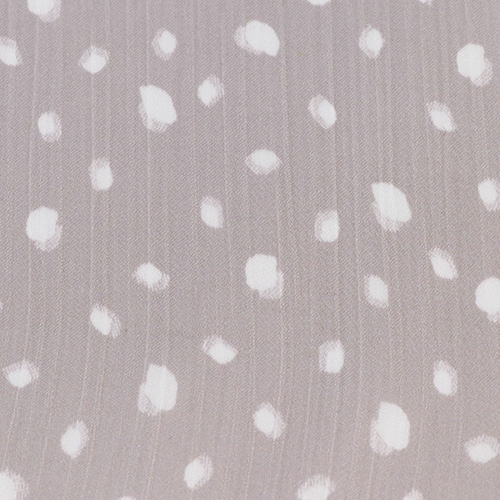 サテン楊柳プリントブラウス