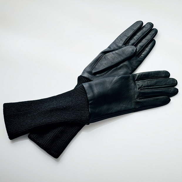 リブ使いのラムレザーグローブ