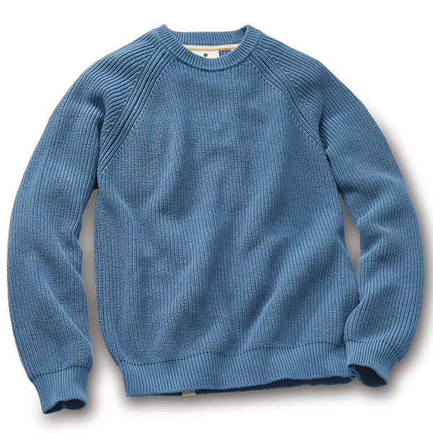 コットン畦編みフィッシャーマンセーター
