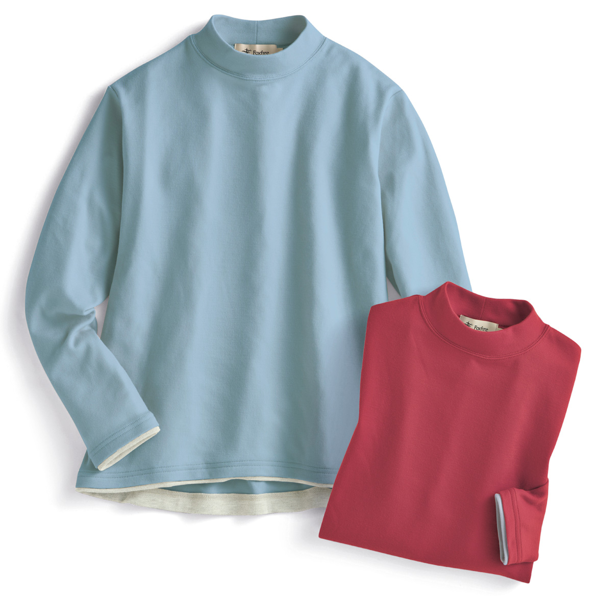 吸汗速乾・モックネックプルオーバー/2色セット