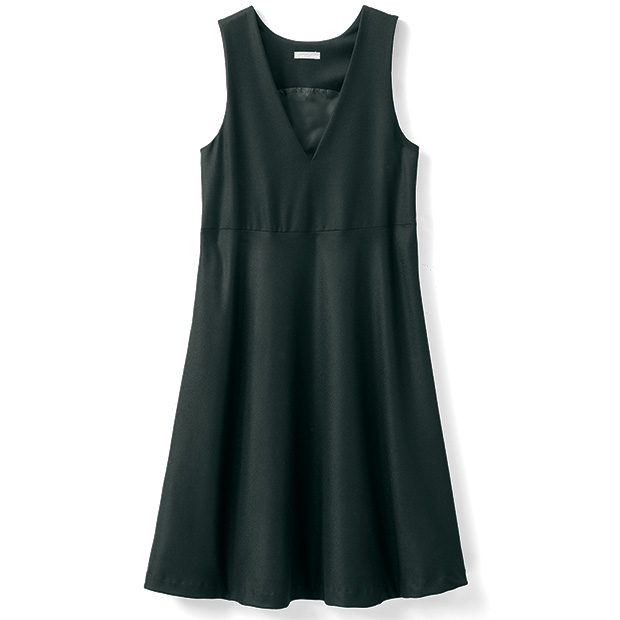 ウール混ストレッチジャンパードレス