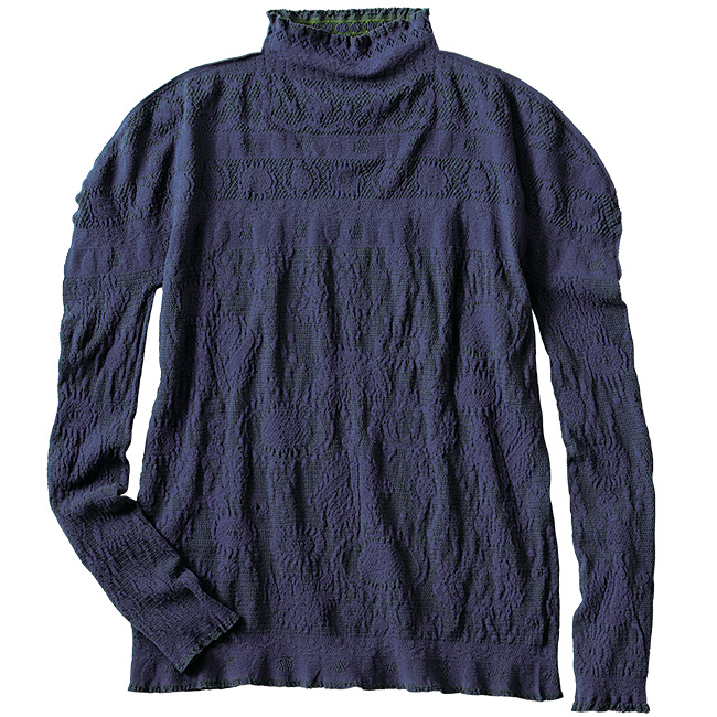 ラッセル編みリバーシブルプルオーバー