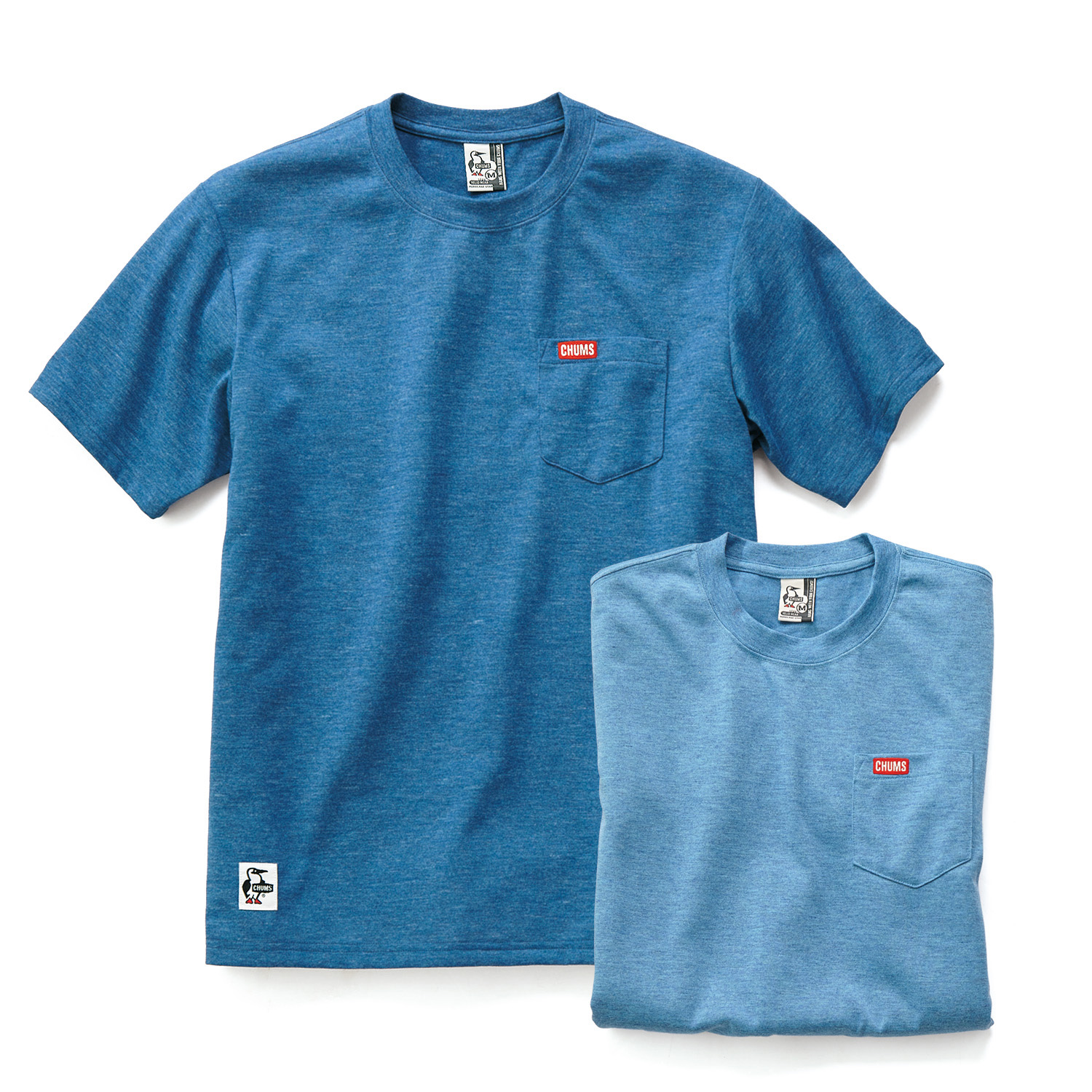 チャムス 吸汗速乾 胸ポケット付きtシャツ 2色セット ライトアップオンラインストア