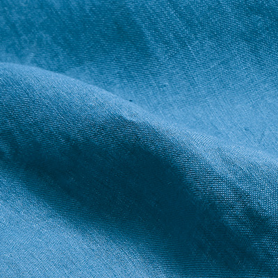 ノルマンディリネンの藍染めストール／ブルーフランセ