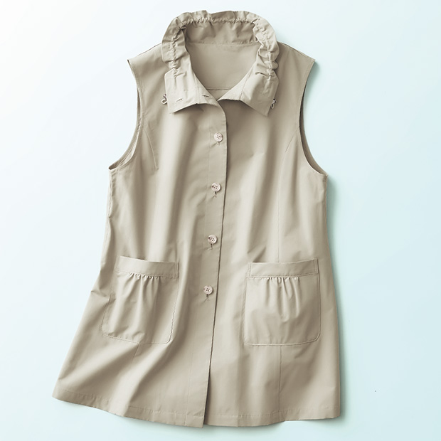 軽やか撥水ロングベスト