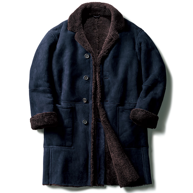 ムートンレザーコート／SAXTON