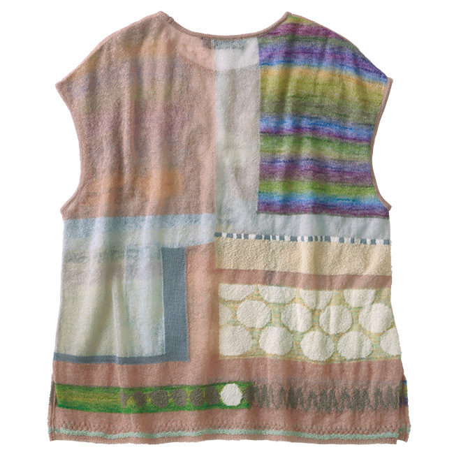 モヘヤ混ジャカードベスト