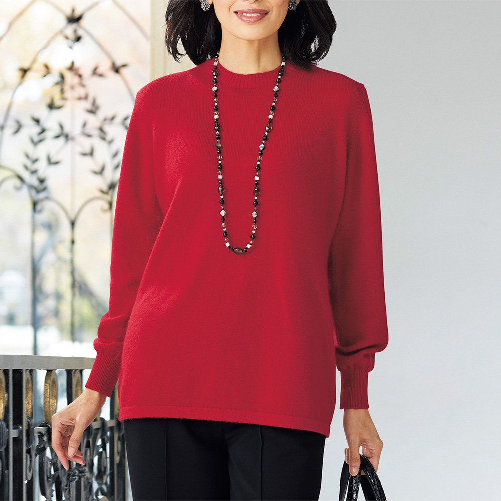 カシミヤクルーネックプルオーバー