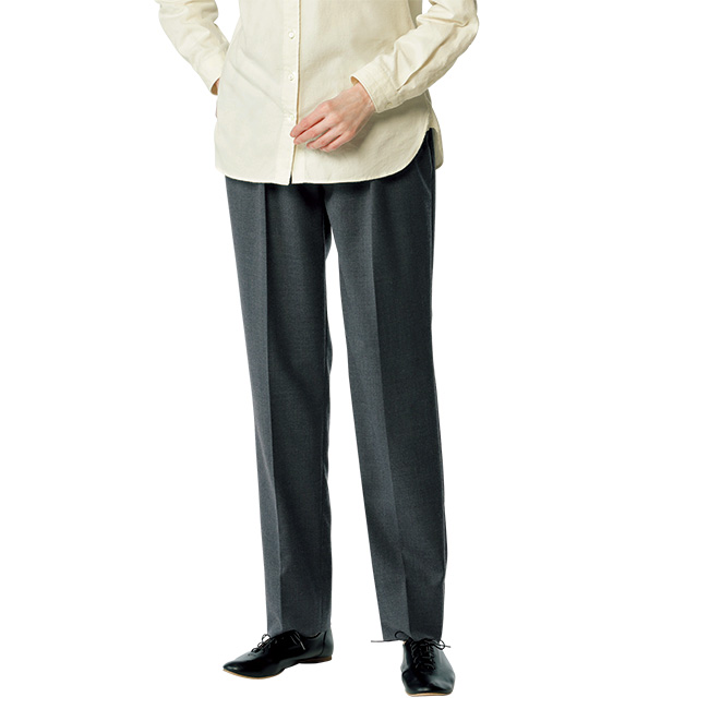 ウール混ストレッチテーパードパンツ/当社限定モデル