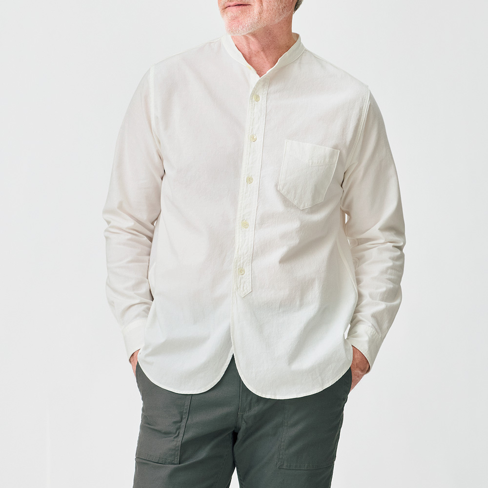 オックスバンドカラーシャツ