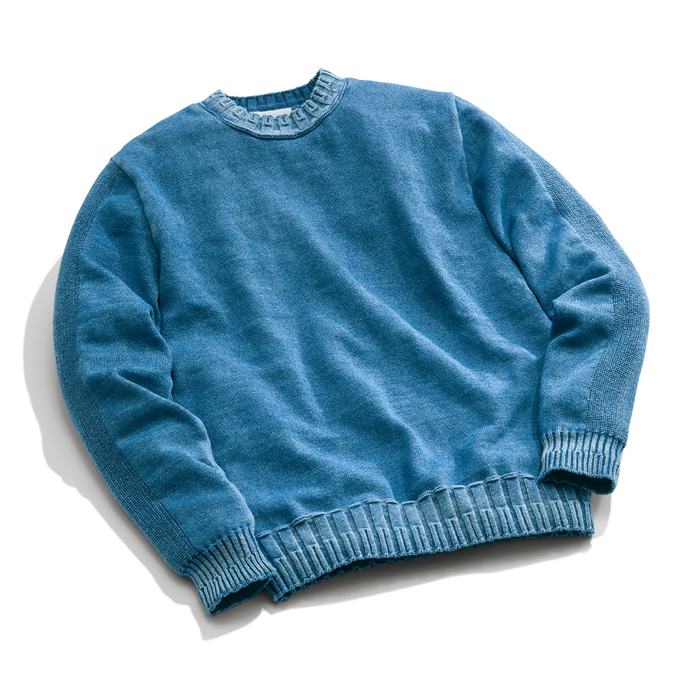 インディゴ・ウォッシュドセーター