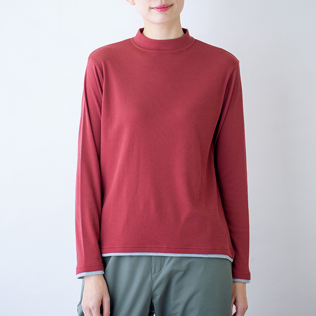 吸汗速乾・モックネックプルオーバー/2色セット