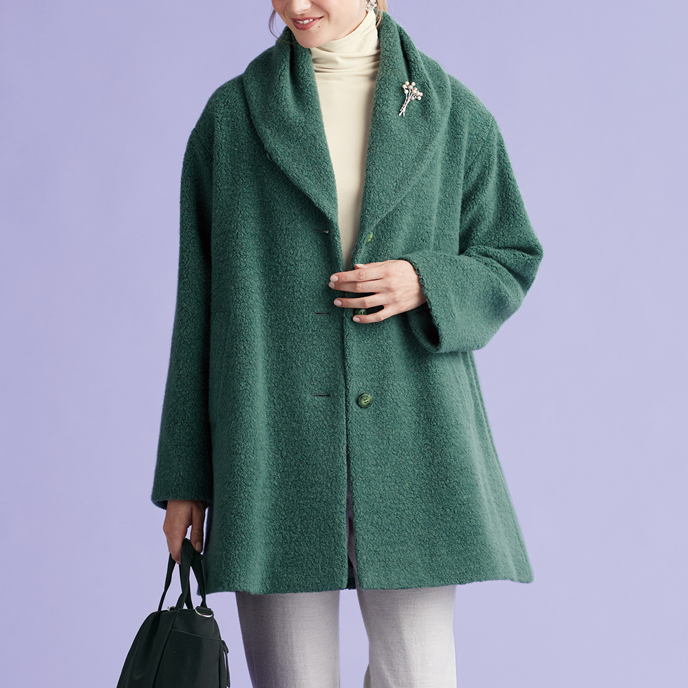 ウール混パイルAラインコート