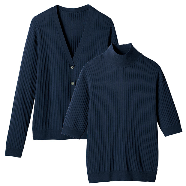 コットンシルク･ワイドリブアンサンブル