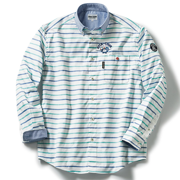 マリンボーダー長袖シャツ