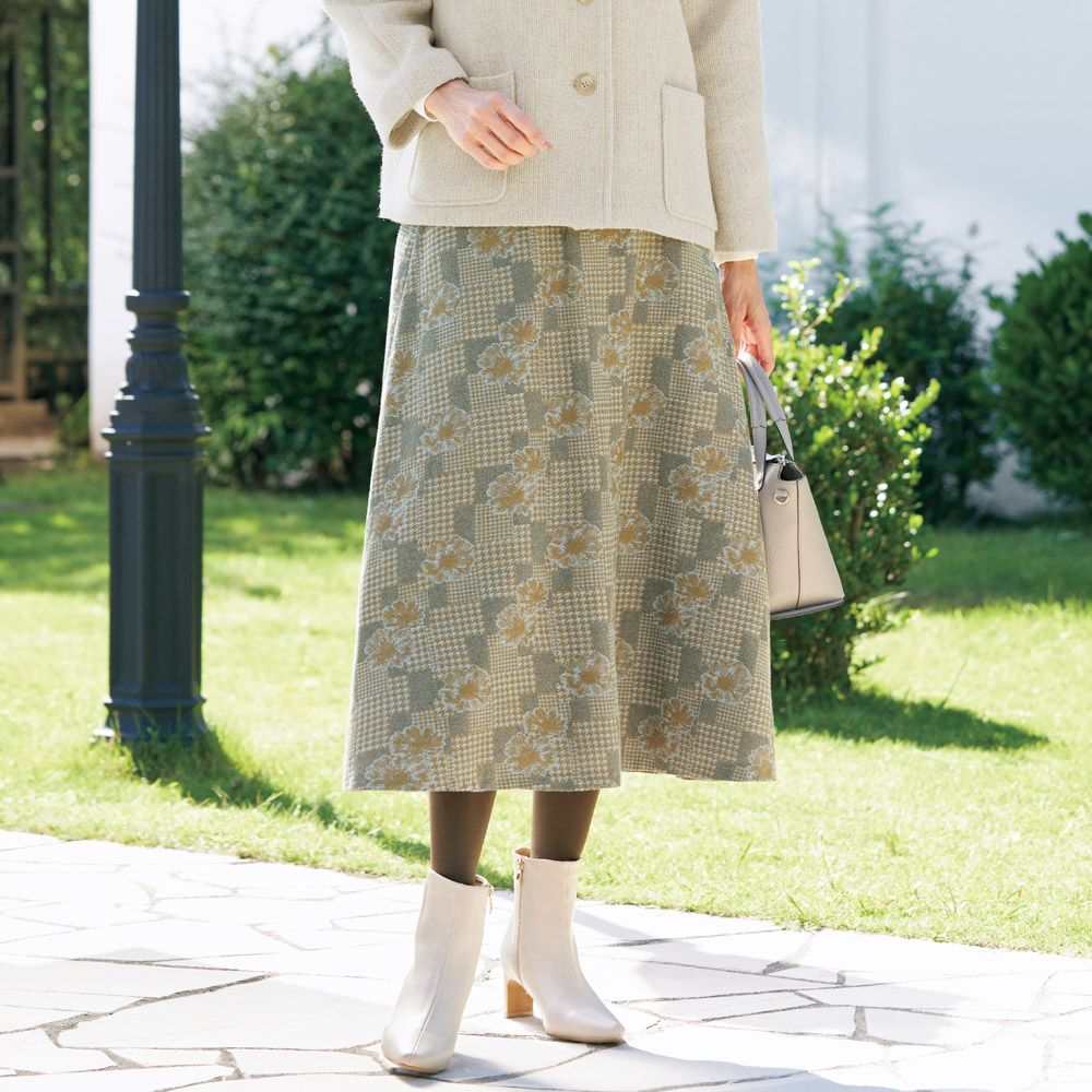 播州織ジャカードスカート