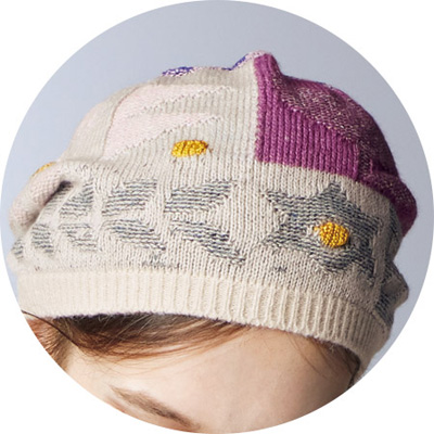 ジャカードニット帽子
